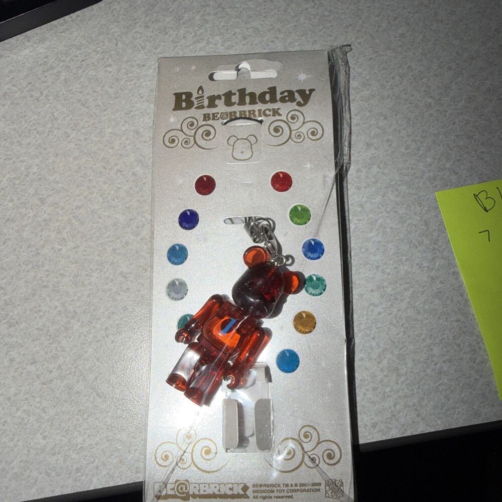 New MEDICOM Birthday BE@RBRICK Bearbrick Figure Keychain January Opal